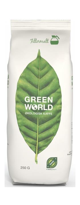 766282  1432269 Kaffe GREEN WORLD filtermalt &#248;kolog 250g Green World &#216;kologisk Kaffe